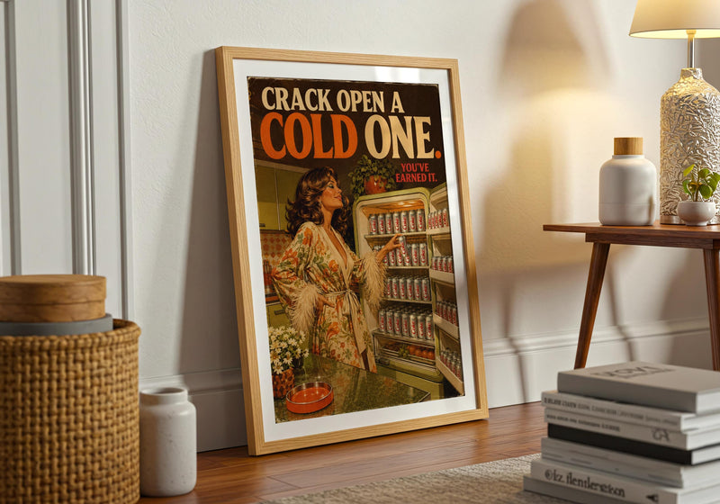 Retro Diet Coke Print | 70s Kitchen Wall Art, Vintage Advertising Poster