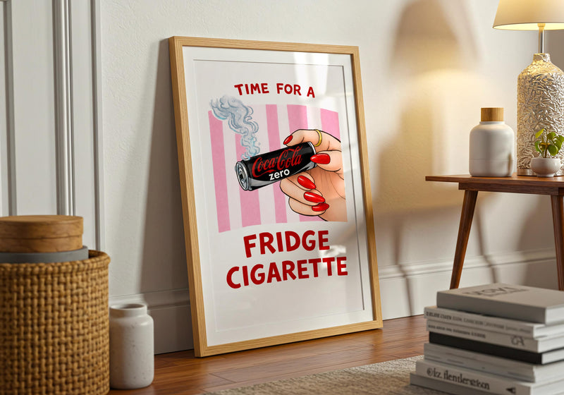 Coke Zero Fridge Cigarette Poster