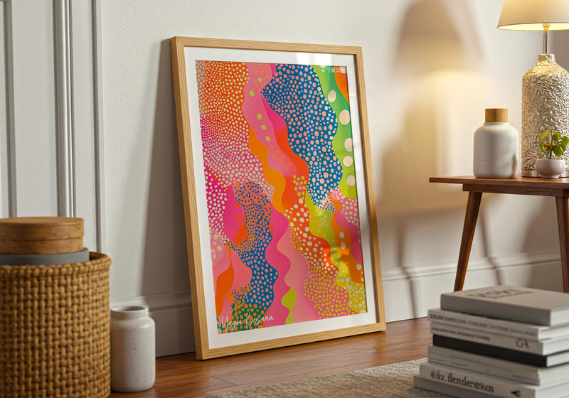 Yayoi Kusama Print: Polka Dot Abstract, Colorful Japanese Art