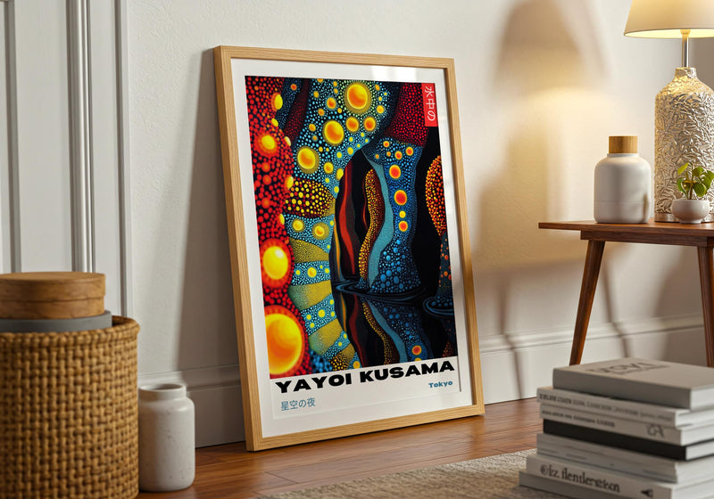 Yayoi Kusama Art Print: Psychedelic Japanese Exhibition Poster