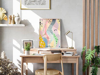 Yayoi Kusama Inspired Art Print: Pastel Polka Dot Abstract, Modern Japanese Style