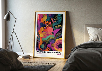 Yayoi Kusama Poster: Colorful Abstract Polka Dot Print