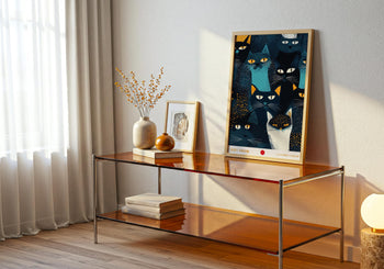 Yayoi Kusama Cat Art Print: Quirky Japanese Wall Decor