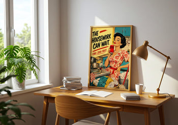 Retro Coke Zero Print | Vintage Kitchen Wall Art Poster, Funny Homemaker Art