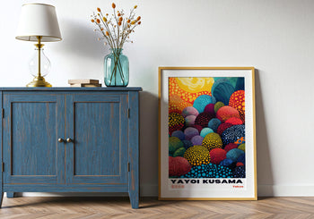 Yayoi Kusama Poster: Colorful Polka Dot Japanese Art Print