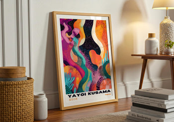 Yayoi Kusama Inspired Polka Dot Art Print: Vibrant Japanese Wall Decor