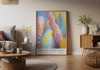 Yayoi Kusama Poster: Pastel Polka Dot Japanese Art Print