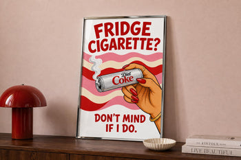 Diet Coke Fridge Cigarette Poster