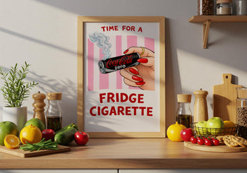 Coke Zero Fridge Cigarette Poster