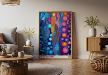 Yayoi Kusama Poster: Colorful Polka Dot Japanese Art Print