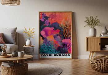 Yayoi Kusama Poster: Colorful Abstract Polka Dot Print