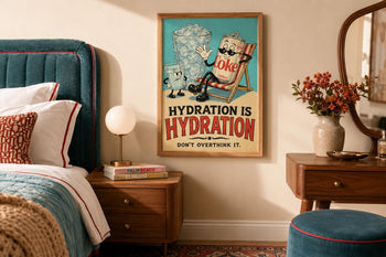 Diet Coke Print | Funny Retro Kitchen Poster, Rubber Hose Cartoon Art