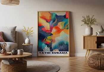 Yayoi Kusama Poster: Colorful Abstract Polka Dot Japanese Art