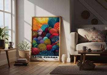 Yayoi Kusama Poster: Colorful Polka Dot Japanese Art Print