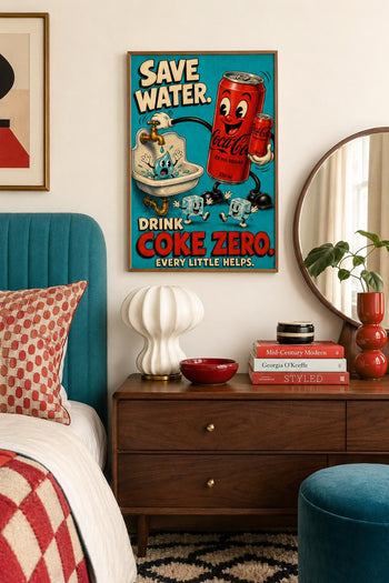 Coke Zero Poster: Retro Kitchen Art Print