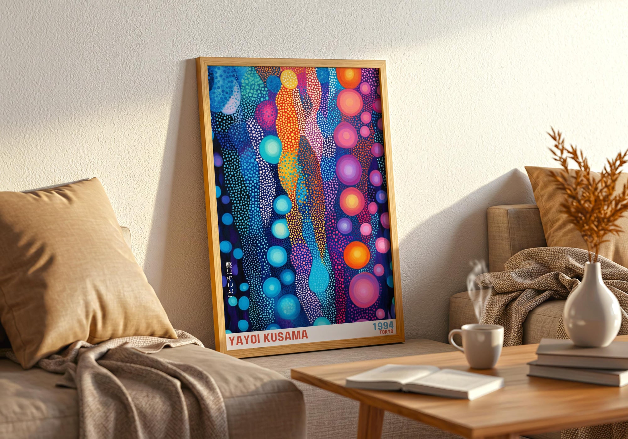 Yayoi Kusama Poster: Colorful Polka Dot Japanese Art Print