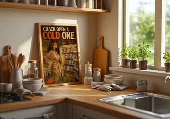 Retro Diet Coke Print | 70s Kitchen Wall Art, Vintage Advertising Poster