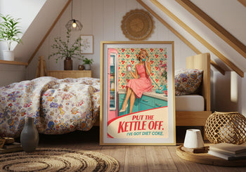 Retro 1950s Diet Coke Kitchen Print | Funny Vintage Wall Art Poster