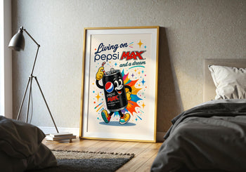 Retro Pepsi Max Poster | Colourful Soda Art Print, Kitchen Wall Decor