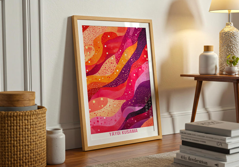 Yayoi Kusama Inspired Polka Dot Art Print: Psychedelic Home Decor