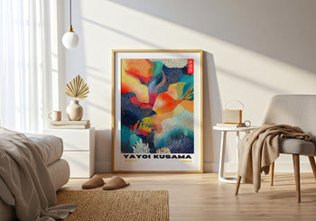 Yayoi Kusama Poster: Colorful Abstract Polka Dot Japanese Art