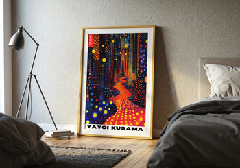 Yayoi Kusama Poster: Neon Forest Art Print, Polka Dot Decor