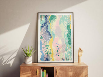 Yayoi Kusama Inspired Art Print: Pastel Polka Dot Japanese Wall Art