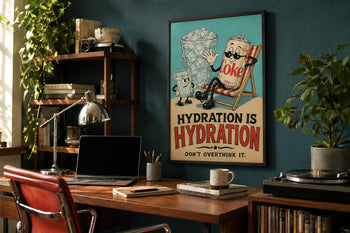 Diet Coke Print | Funny Retro Kitchen Poster, Rubber Hose Cartoon Art