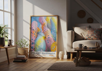 Yayoi Kusama Poster: Pastel Polka Dot Japanese Art Print