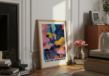 Yayoi Kusama Poster: Colorful Abstract Polka Dot Print