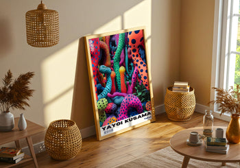 Yayoi Kusama Poster: Neon Polka Dot Japanese Art Print
