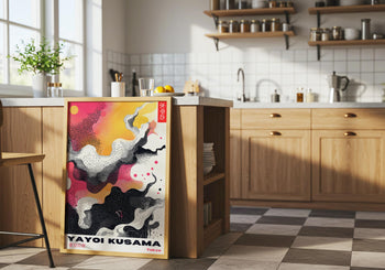 Yayoi Kusama Exhibition Poster: Colorful Japanese Wall Art