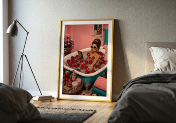 Coke Zero Bath Print | Maximalist Retro Glamour Wall Art