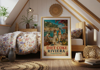 Diet Coke Riviera Print | Portofino Italian Travel Poster