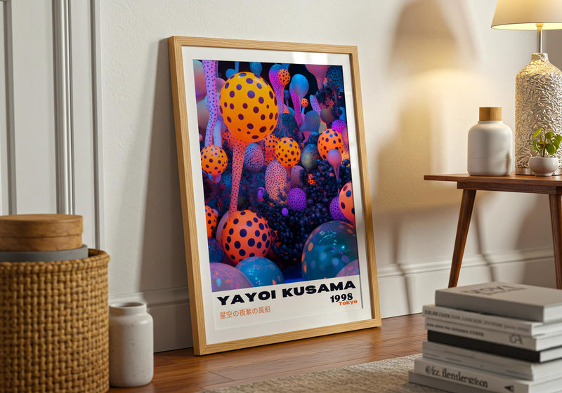 Yayoi Kusama Poster: Colorful Japanese Exhibition Wall Art