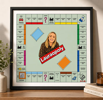 Personalised Monopoly Style Board Print | Custom Family Wall Art (Poster)