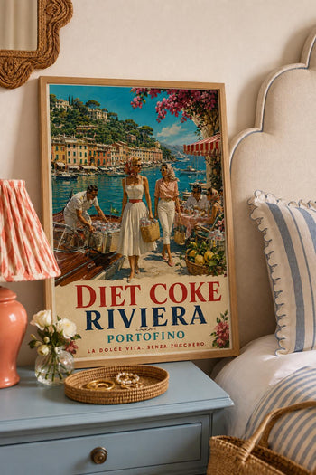 Diet Coke Riviera Print | Portofino Italian Travel Poster