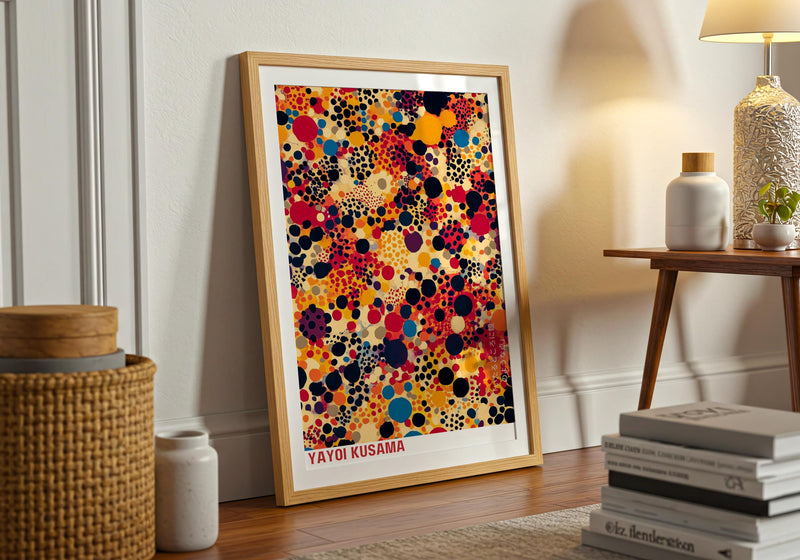 Yayoi Kusama Poster: Colorful Polka Dot Art Print