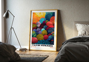 Yayoi Kusama Poster: Colorful Polka Dot Japanese Art Print