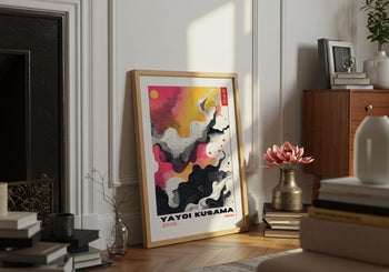 Yayoi Kusama Exhibition Poster: Colorful Japanese Wall Art