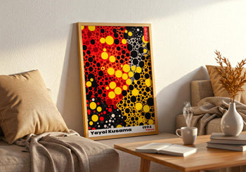 Yayoi Kusama Poster: Colorful Dot Art, Japanese Exhibition Print