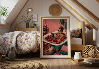 Coke Zero Bath Print | Maximalist Retro Glamour Wall Art