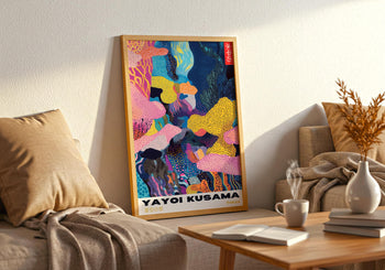 Yayoi Kusama Poster: Colorful Abstract Polka Dot Print