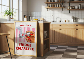 Diet Coke Fridge Cigarette Poster