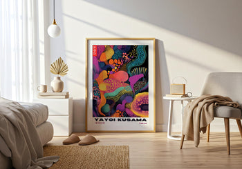 Yayoi Kusama Poster: Colorful Abstract Polka Dot Print