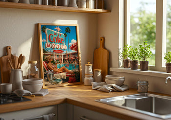 Diet Coke Motel Poster | Retro Palm Springs Poolside Art Print