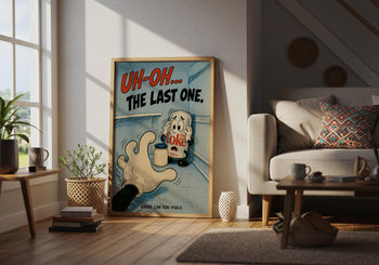 Funny Retro Kitchen Poster | Rubber Hose Cartoon Wall Art | Coke Lover Gift