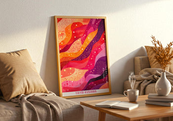 Yayoi Kusama Inspired Polka Dot Art Print: Psychedelic Home Decor