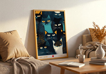 Yayoi Kusama Cat Art Print: Quirky Japanese Wall Decor
