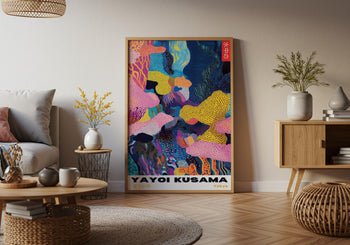 Yayoi Kusama Poster: Colorful Abstract Polka Dot Print